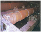 Conveyor rollers/steel plates