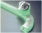Guide rails for steel plate conveyors