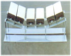 Impact-absorbing slide bed (rubber composite)